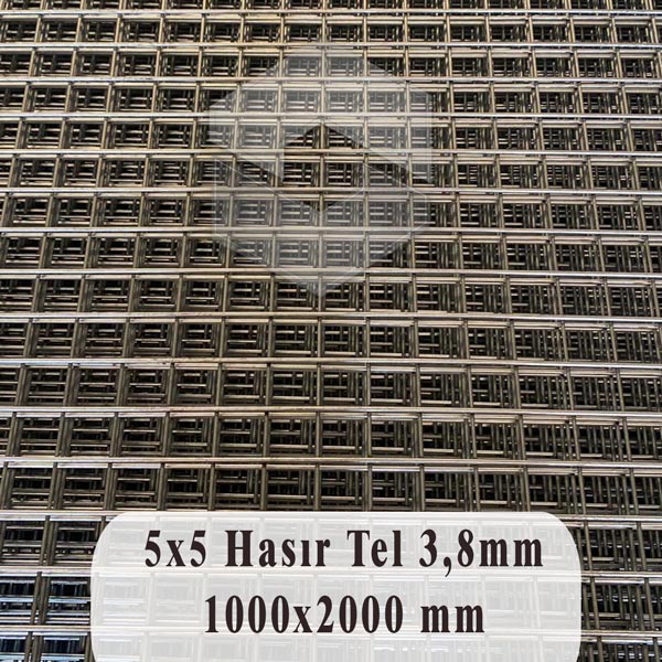 5x5 Hasır Tel Çapı 3,8 mm 1000x2000 mm