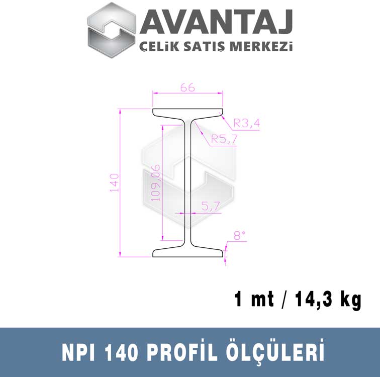 NPI 140 Ağırlık ve Ölçüleri